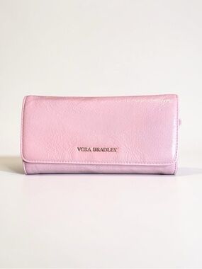Vera Bradley Soft Pink Leather Fold Wallet